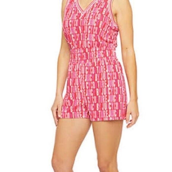 Juicy By Juicy Couture Pink Terri Logo Romper - Picture 1 of 8